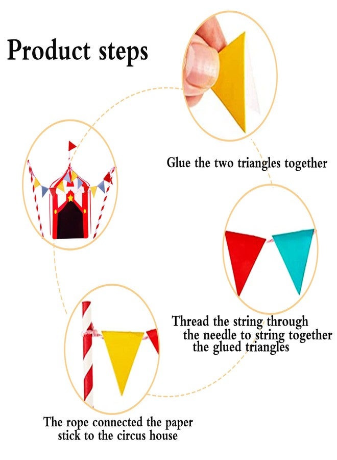 TOSPARTY Circus Cake Toppers Carnival Cupcake Toppers Circus Birthday Cake Decorations Carnival Birthday Party Supplies Circus Baby Shower Decoration - Image 3